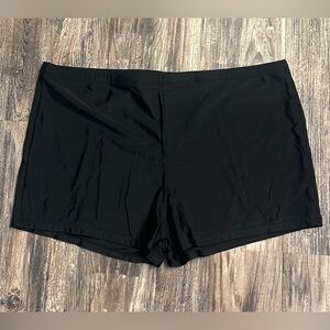 Solid black‎ swim boy shorts bottoms women’s 20w